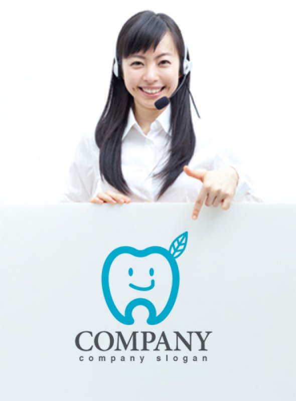 画像3: 歯・歯科・葉・顔・ロゴ・マークデザイン127 (3)