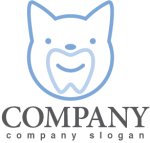 画像1: 歯・歯科・犬・ロゴ・マークデザイン150 (1)