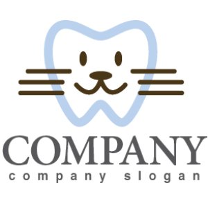 画像1: 歯・歯科・猫・ロゴ・マークデザイン151