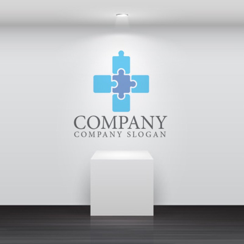 画像3: パズル・十字・人・協力・ロゴ・マークデザイン155 (3)