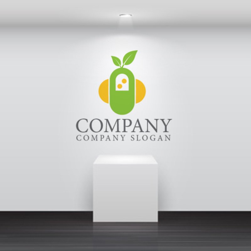 画像3: カプセル・薬・薬局・葉・十字・ロゴ・マークデザイン161 (3)