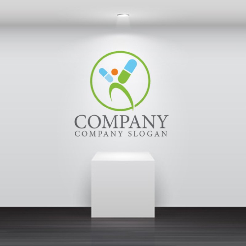 画像3: カプセル・薬・薬局・人・輪・ロゴ・マークデザイン162 (3)