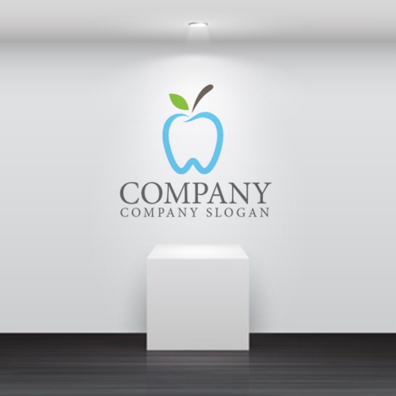 画像4: 歯・りんご・葉・ロゴ・マークデザイン182 (4)