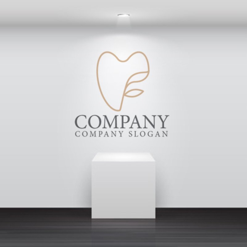 画像5: M・ハート・F・歯・葉・ロゴ・マークデザイン187 (5)