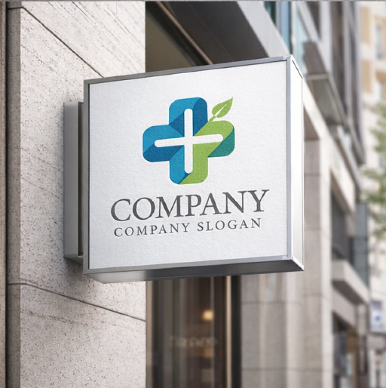 画像5: 十字・葉・ヘルスケア・ロゴ・マークデザイン202 (5)