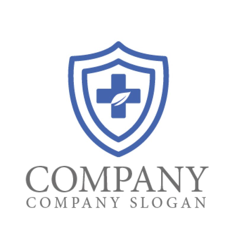 画像1: 十字・盾・葉・ロゴ・マークデザイン203 (1)