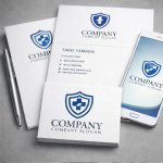 画像3: 十字・盾・葉・ロゴ・マークデザイン203 (3)