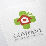 画像2: 十字・葉・家・ハート・ロゴ・マークデザイン204 (2)