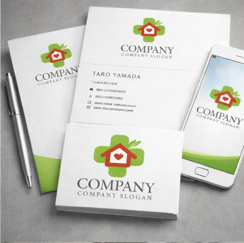 画像3: 十字・葉・家・ハート・ロゴ・マークデザイン204 (3)