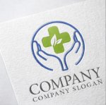 画像2: 十字・葉・手・輪・ロゴ・マークデザイン205 (2)