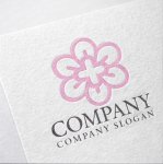 画像2: 花・十字・輝き・美容・ロゴ・マークデザイン206 (2)