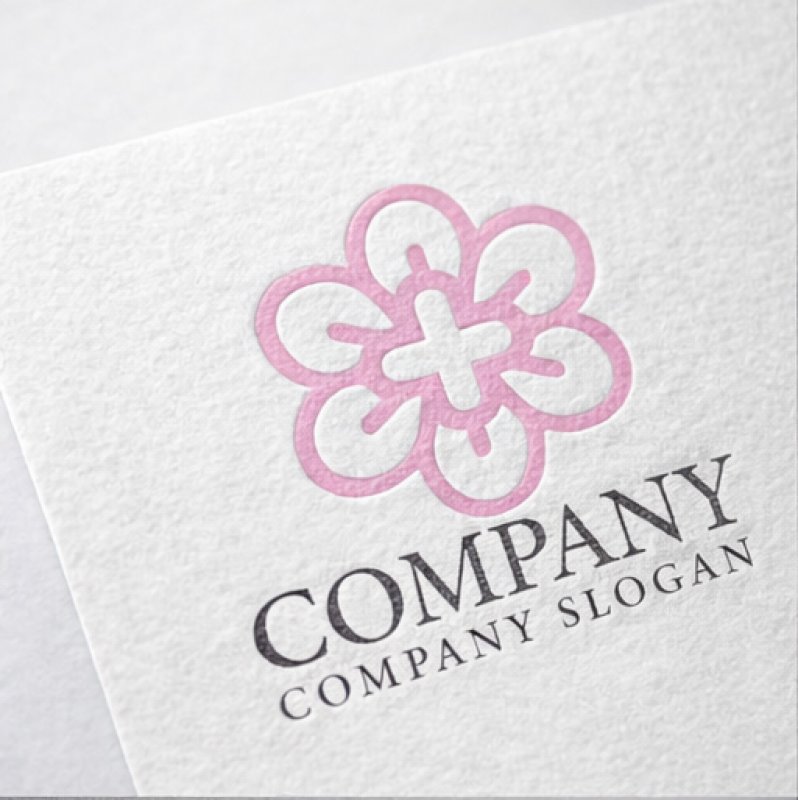 画像2: 花・十字・輝き・美容・ロゴ・マークデザイン206 (2)