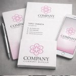 画像3: 花・十字・輝き・美容・ロゴ・マークデザイン206 (3)