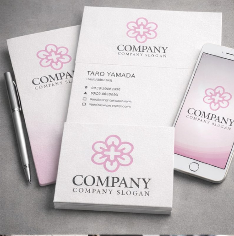 画像3: 花・十字・輝き・美容・ロゴ・マークデザイン206 (3)