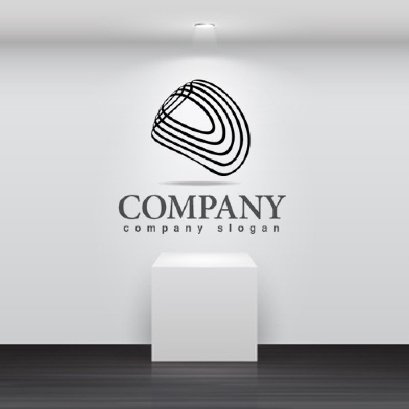 画像2: 3D・曲線・輪・ロゴ・マークデザイン340 (2)