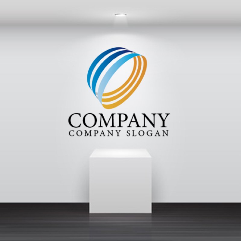 画像2: 輪・3D・曲線・回転・上昇・グラデーション・ロゴ・マークデザイン351 (2)