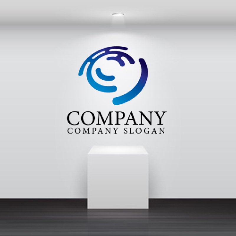 画像2: 曲線・回路・グラデーション・ロゴ・マークデザイン367 (2)