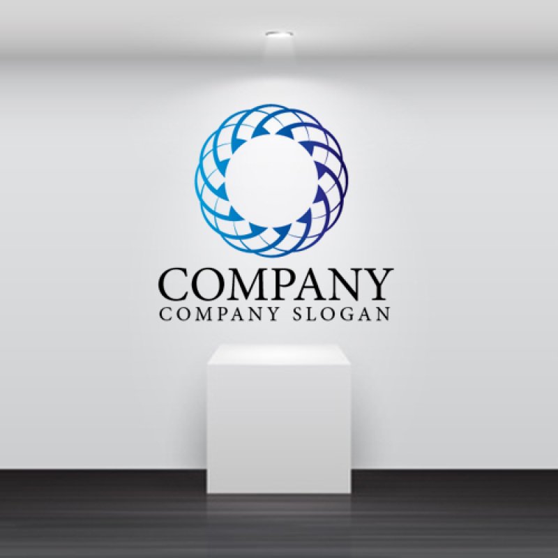 画像2: 輪・回転・グラデーション・ロゴ・マークデザイン371 (2)