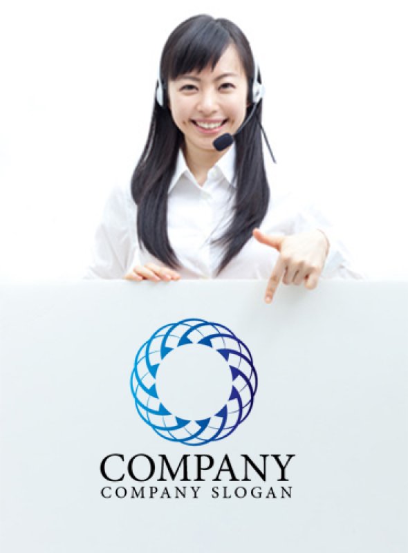 画像3: 輪・回転・グラデーション・ロゴ・マークデザイン371 (3)