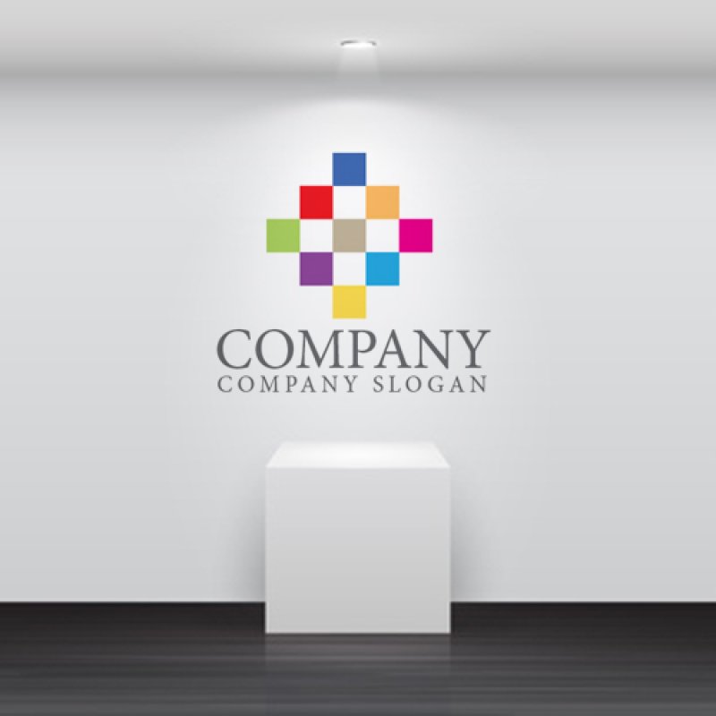 画像4: 四角・ピクセル・ロゴ・マークデザイン404 (4)