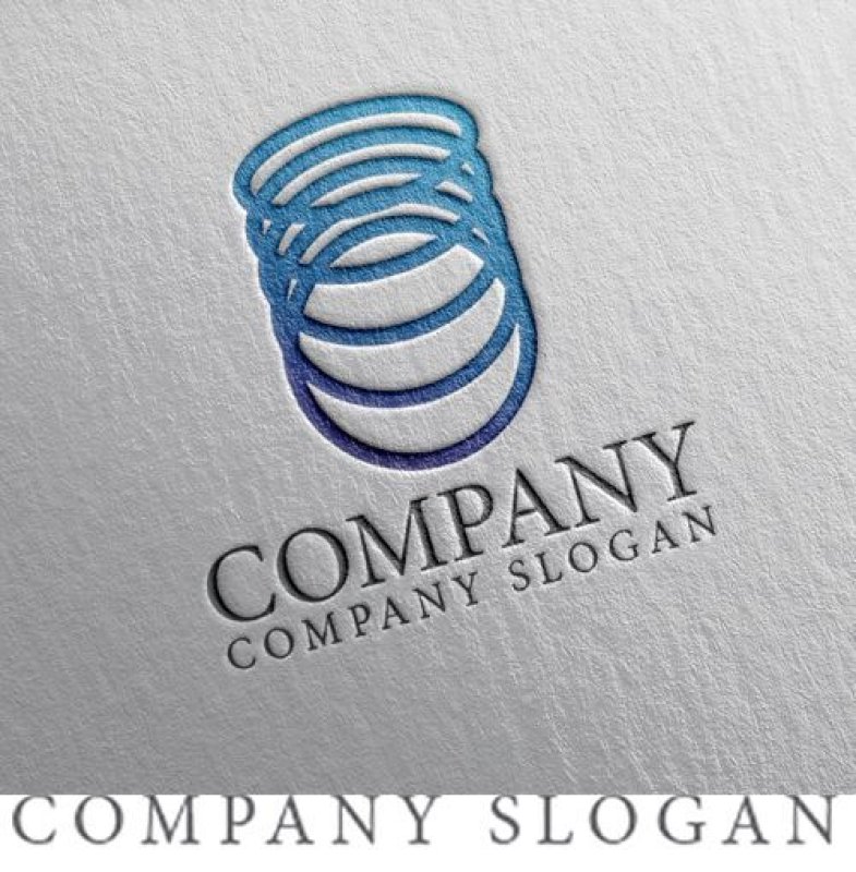 画像2: 輪・スプリング・連続・グラデーション・ロゴ・マークデザイン417 (2)