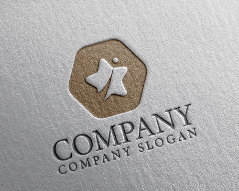 画像2: 人・星・六角形・上昇・ロゴ・マークデザイン1523 (2)