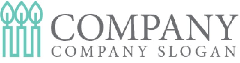 画像7: ビル・葉・木・ローソク・ロゴ・マークデザイン1007 (7)