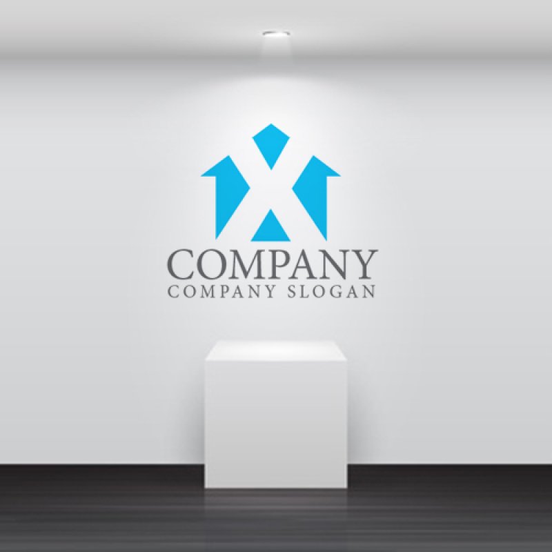 画像5: 家・X・アルファベット・ロゴ・マークデザイン1029 (5)