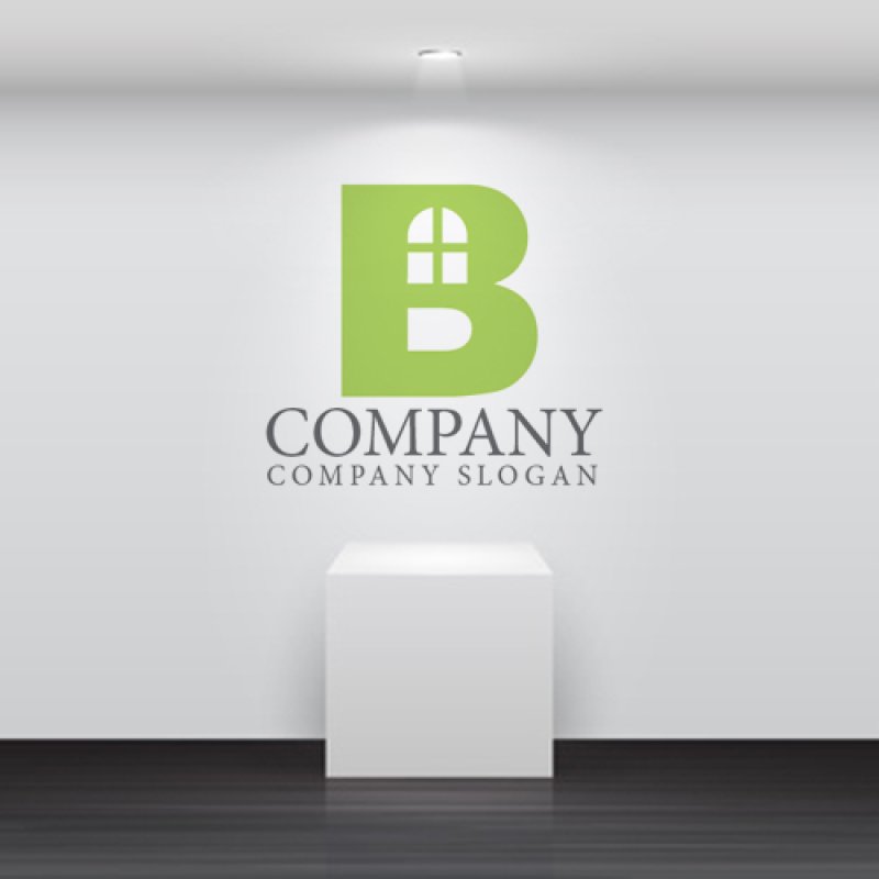 画像5: 家・窓・B・アルファベット・ロゴ・マークデザイン1030 (5)