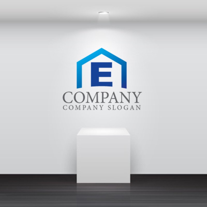 画像5: E・家・グラデーション・アルファベット・ロゴ・マークデザイン1036 (5)