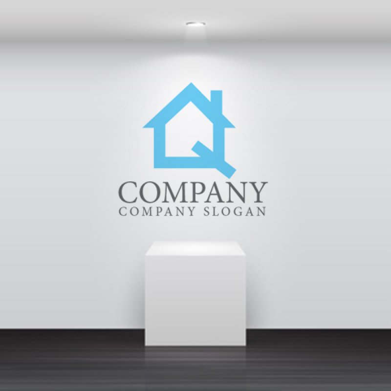 画像5: 家・Q・アルファベット・ロゴ・マークデザイン1041 (5)