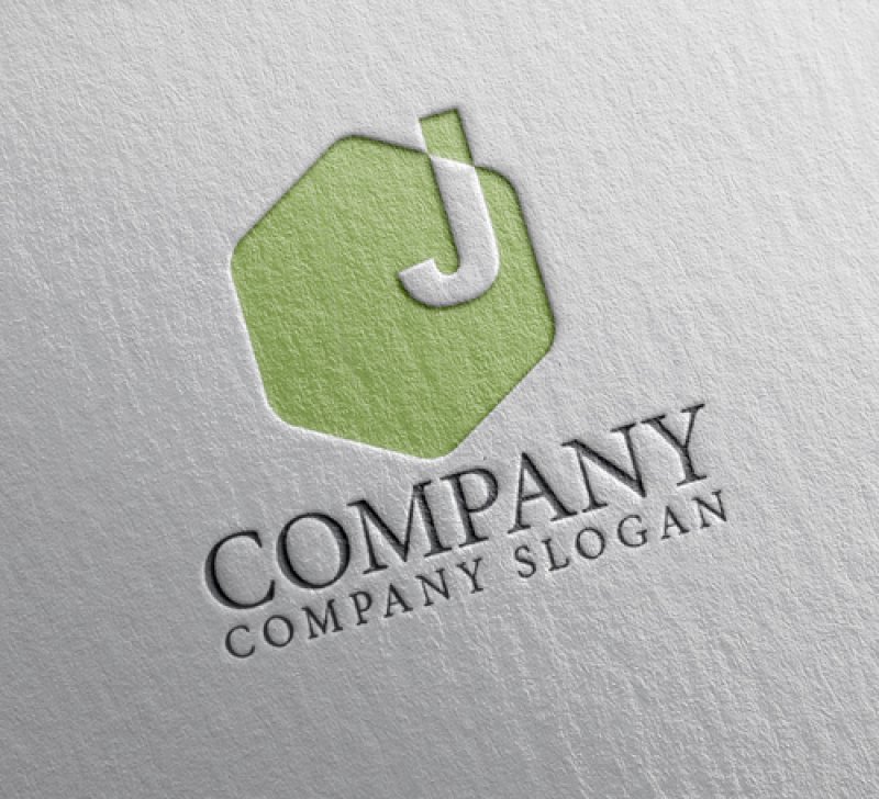 画像2: 家・J・六角形・アルファベット・ロゴ・マークデザイン1046 (2)