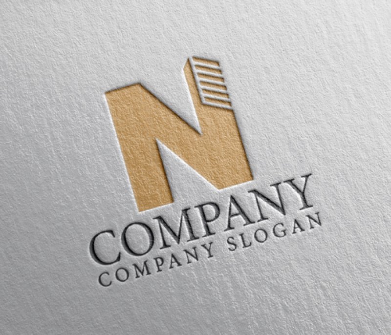 画像2: ビル・N・アルファベット・シンプル・ロゴ・マークデザイン1047 (2)