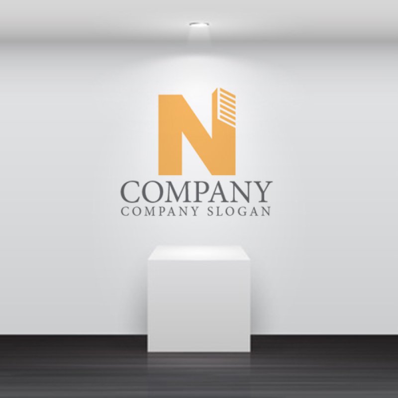 画像5: ビル・N・アルファベット・シンプル・ロゴ・マークデザイン1047 (5)