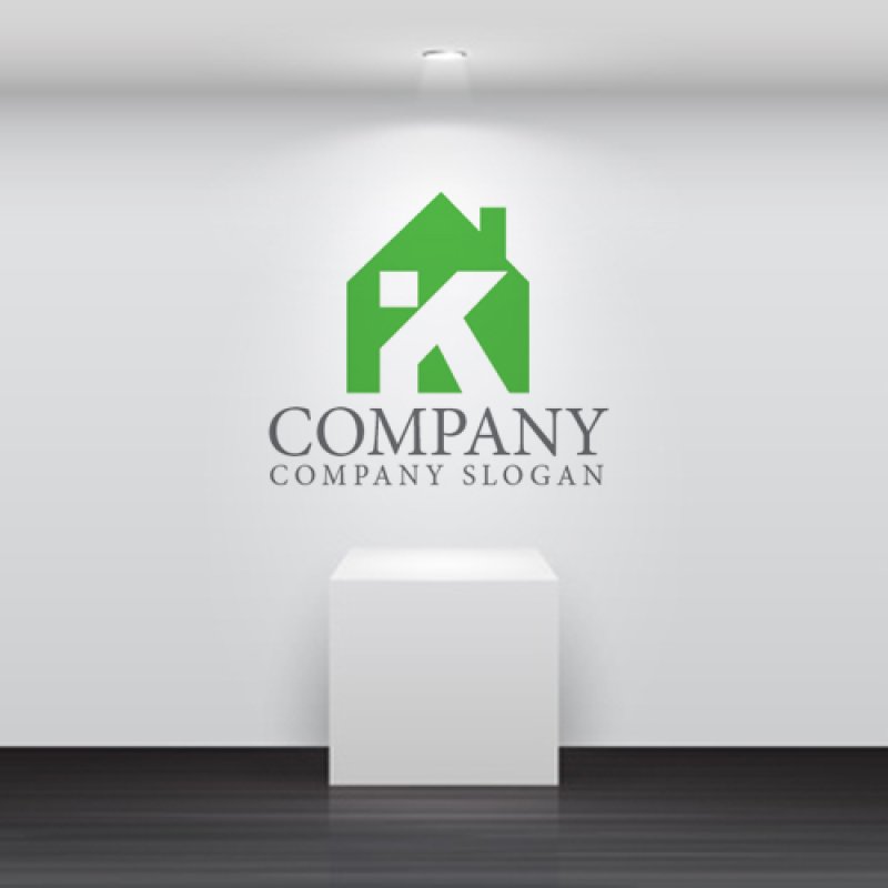 画像5: 家・人・K・アルファベット・ロゴ・マークデザイン1048 (5)
