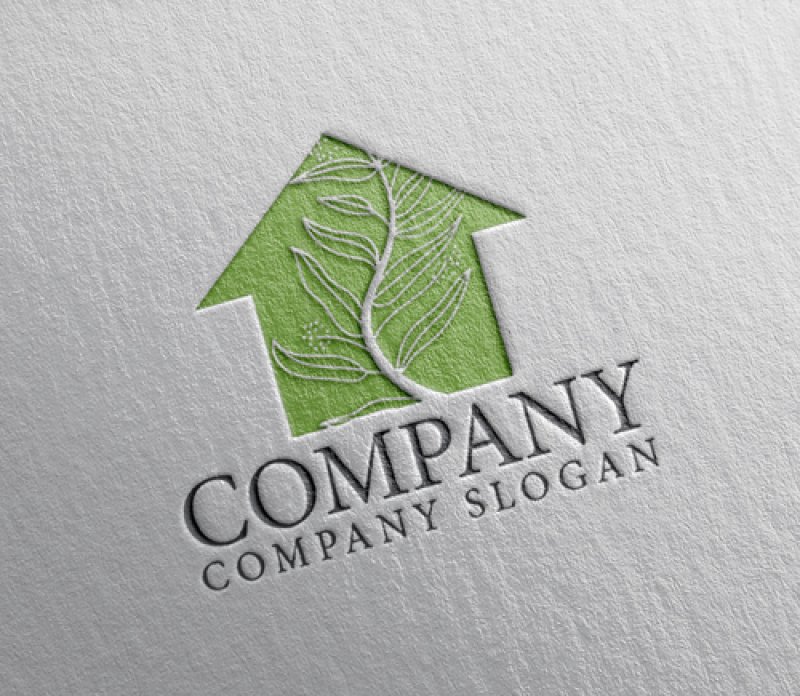 画像2: 家・木・草・ロゴ・マークデザイン1057 (2)