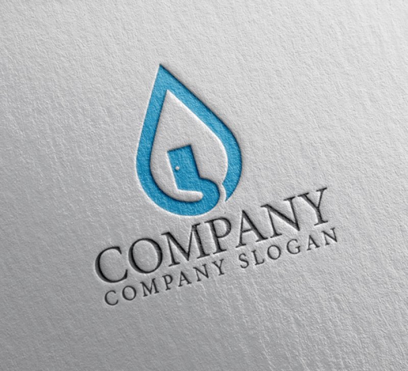 画像2: 家・水滴・ドア・ロゴ・マークデザイン1062 (2)