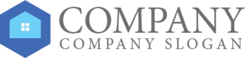 画像7: 家・六角形・窓・ロゴ・マークデザイン1063 (7)