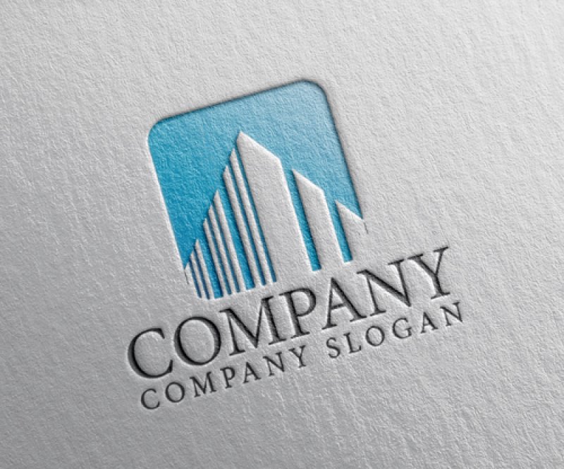 画像2: ビル・四角・グラデーション・ロゴ・マークデザイン1068 (2)