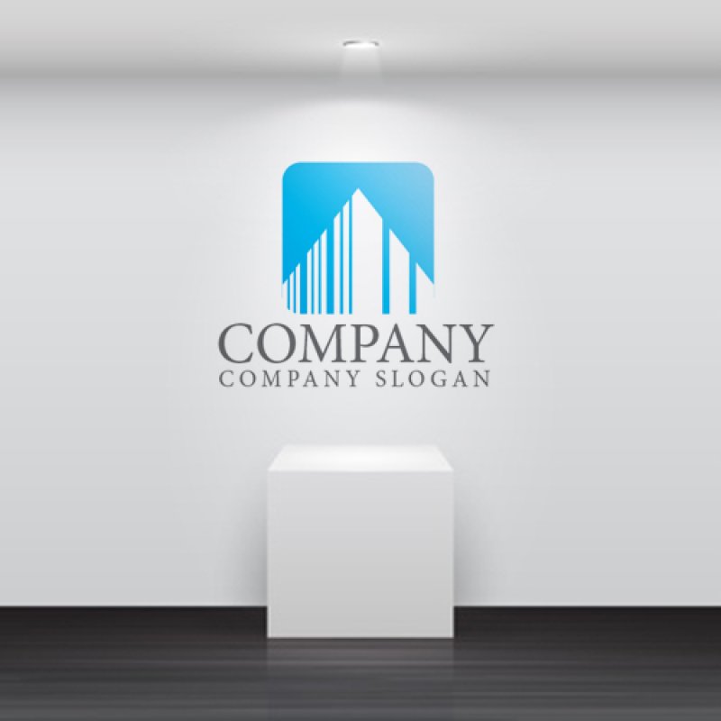 画像5: ビル・四角・グラデーション・ロゴ・マークデザイン1068 (5)