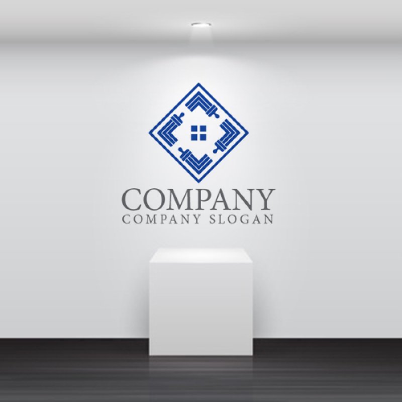 画像5: 刷毛・家・窓・四角・ロゴ・マークデザイン1079 (5)