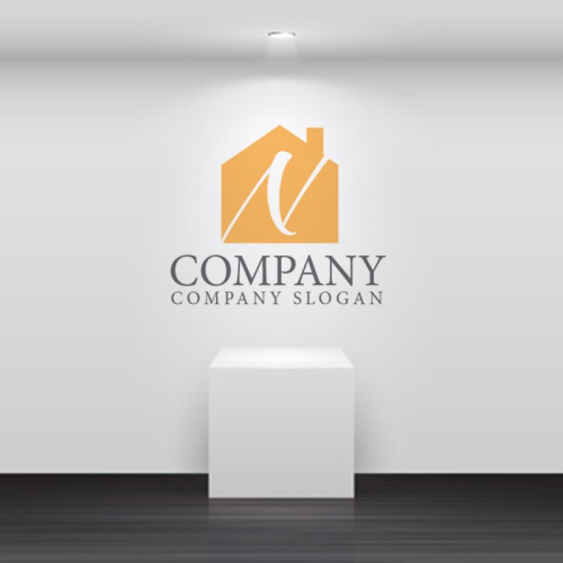 画像5: 家・N・アルファベット・ロゴ・マークデザイン1087 (5)