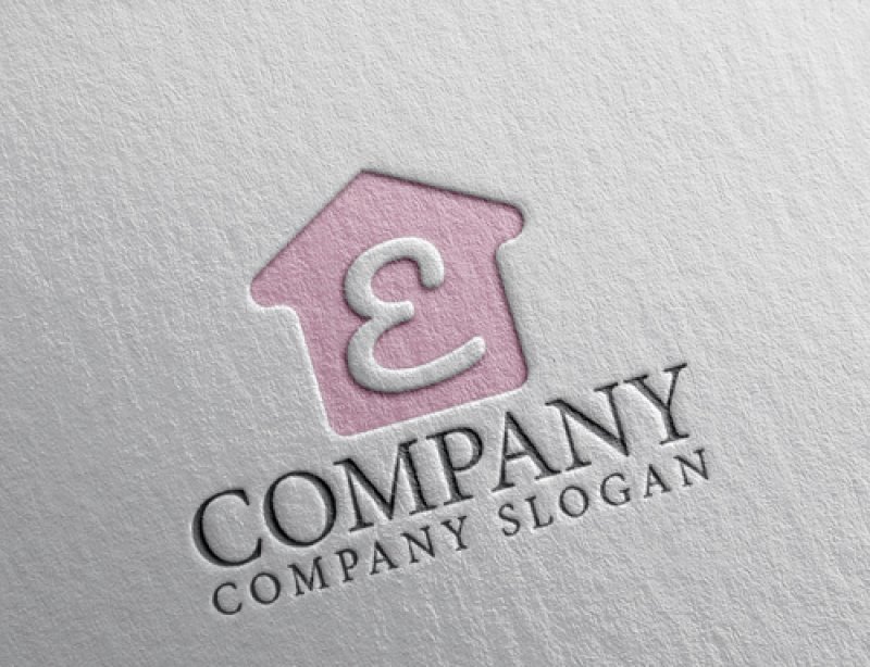 画像2: 家・E・アルファベット・ロゴ・マークデザイン1091 (2)