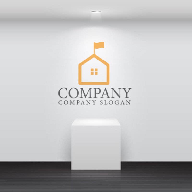 画像5: 家・旗・ロゴ・マークデザイン1097 (5)