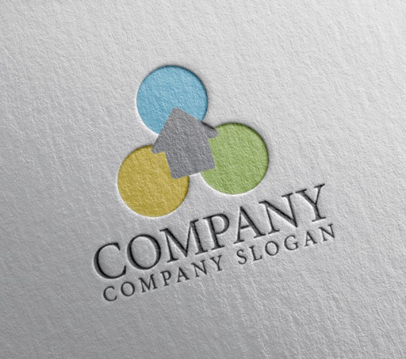 画像2: 家・色・輪・ロゴ・マークデザイン1099 (2)