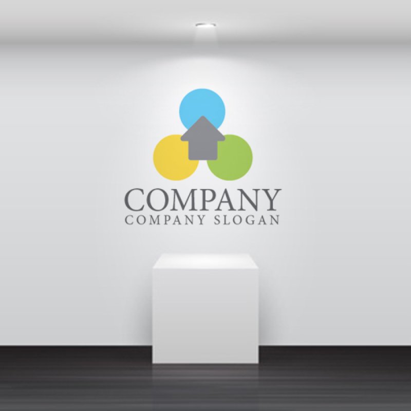 画像5: 家・色・輪・ロゴ・マークデザイン1099 (5)