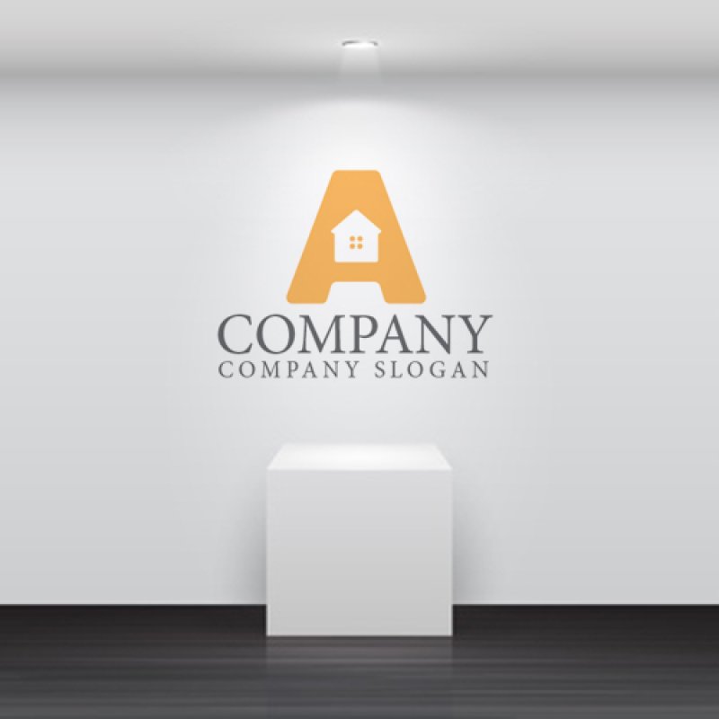 画像5: 家・A・アルファベット・ロゴ・マークデザイン1103 (5)