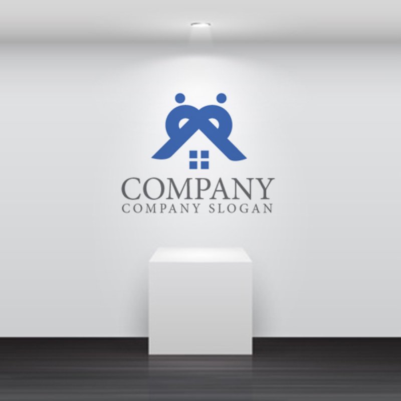 画像5: 家・人・ペア・屋根・ロゴ・マークデザイン1117 (5)