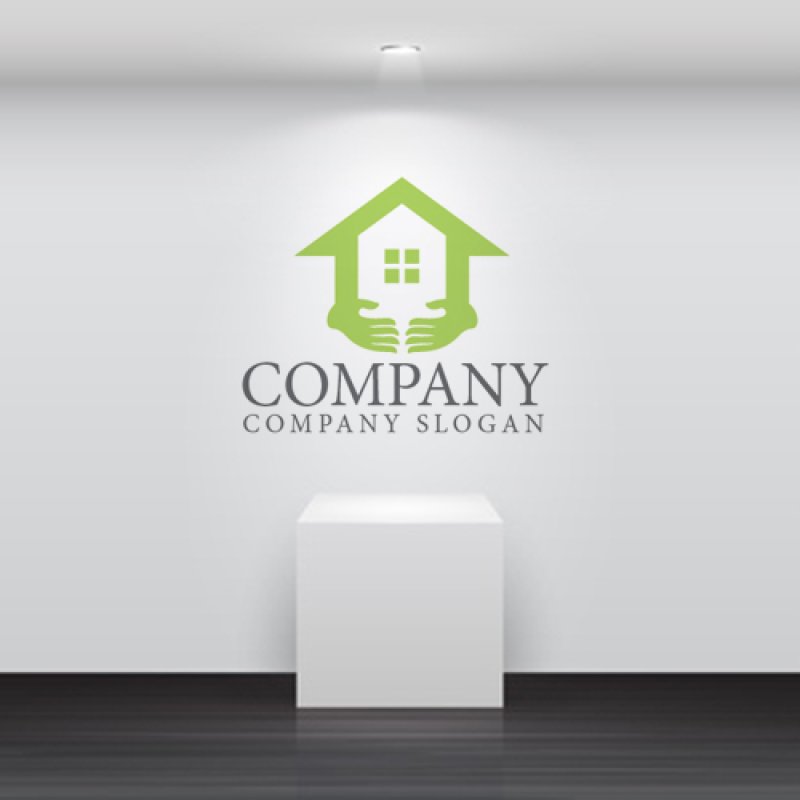 画像5: 家・手・警備・ロゴ・マークデザイン1122 (5)