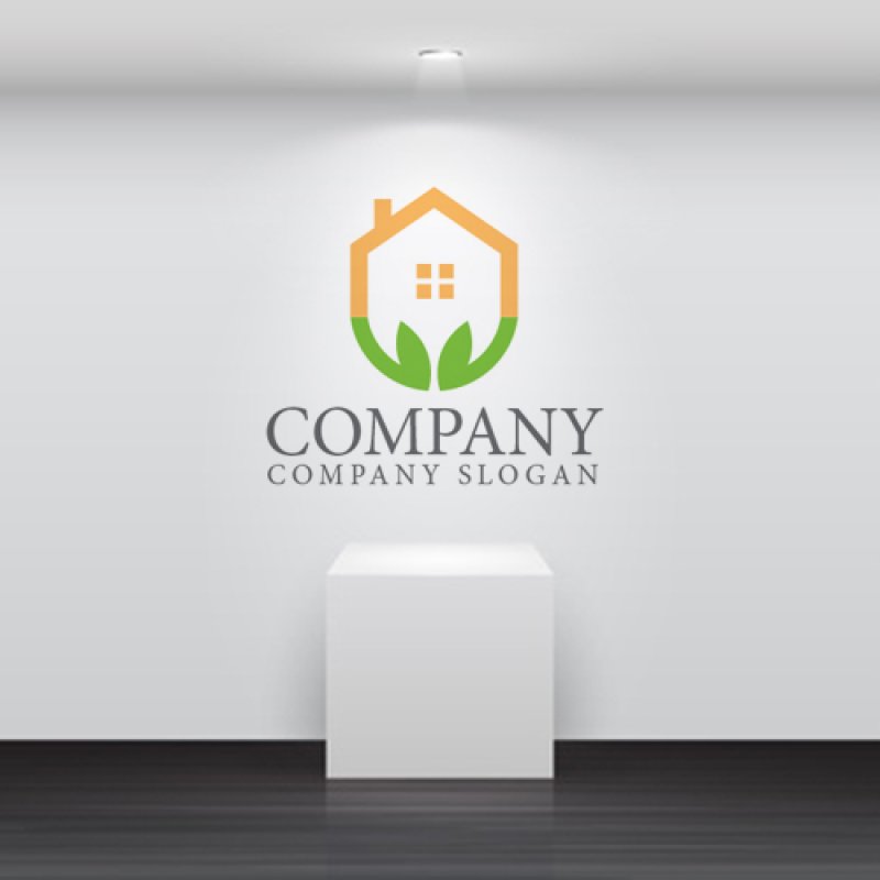 画像5: 家・葉・庭・ロゴ・マークデザイン1134 (5)